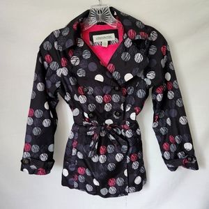 LONDON FOG Girls' Lightweight Hooded Trench Dress Jacket. Size 8